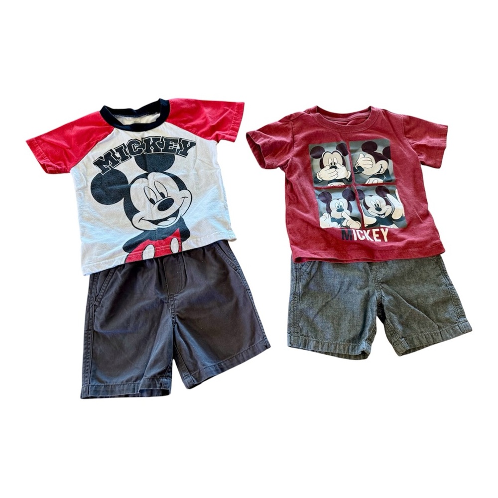 Mickey Mouse Toddler Short Sleeve Tee and Short Outfits 2T